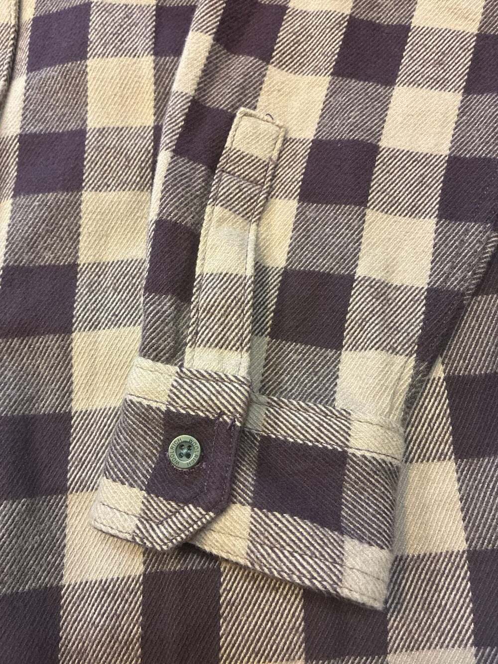Woolrich Women's Aubergine Buffalo Check Flannel Shirt Size L - Picture 4 of 8